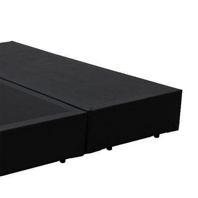Base Box King Bipartido Homequeen Corino Preto 40x193x203