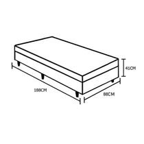 Cama Box Baú Solteiro Extremo Reforçado Homequeen Sintético Branco 41x88x188