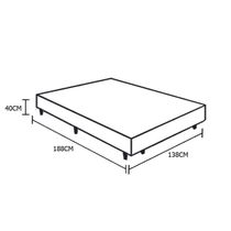 Base Box Casal Sintético Extremo Reforçado Homequeen Branco 40x138x188