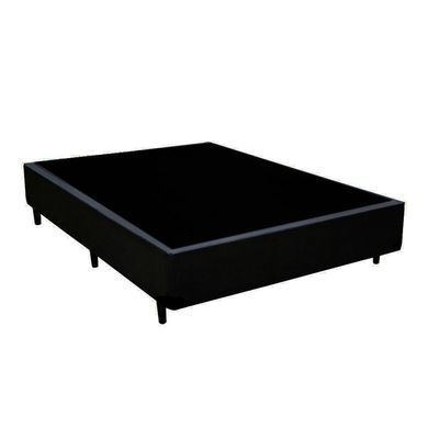 Base Box Casal Suede Homequeen Preto 40x138x188