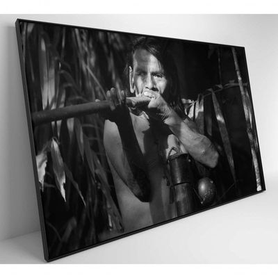Quadro índio Caçando Na Amazônia Medidas 120x80 Cm Impressão Vidro Acrílico