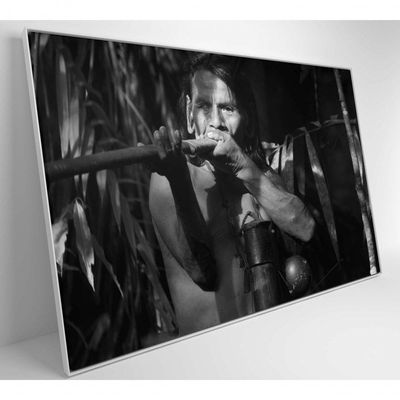 Quadro índio Caçando Na Amazônia Medidas 120x80 Cm Impressão Vidro Acrílico