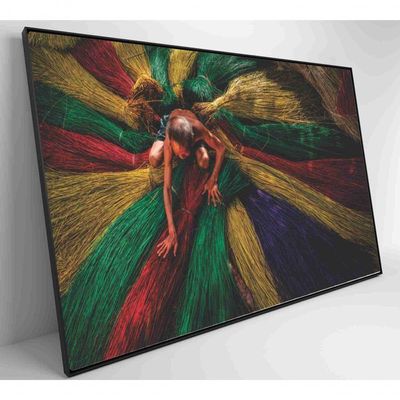 Quadro Artesão Secando Tapetes Tradicionais Medidas 60x40 Cm Impressão Adesivo Fotográfico