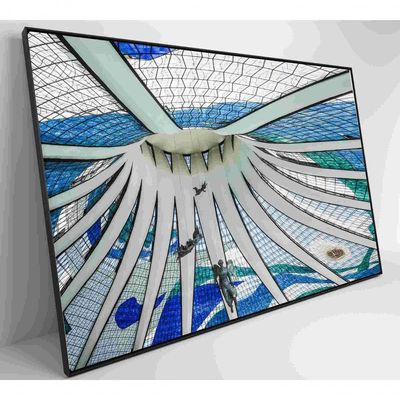 Quadro Catedral De Brasília Medidas 60x40 Cm Impressão Vidro Acrílico
