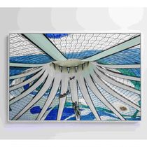Quadro Catedral De Brasília Medidas 60x40 Cm Impressão Vidro Acrílico