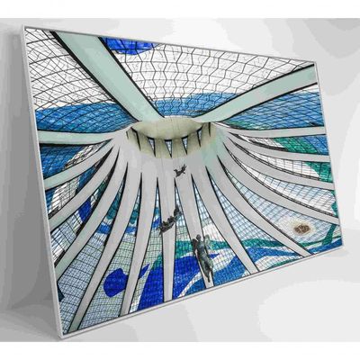 Quadro Catedral De Brasília Medidas 60x40 Cm Impressão Vidro Acrílico