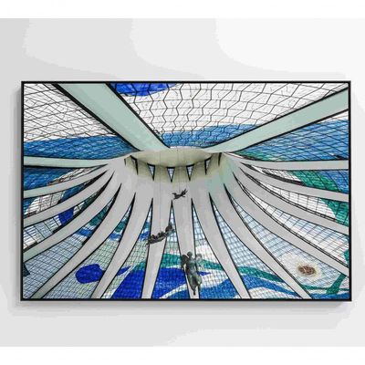 Quadro Catedral De Brasília Medidas 60x40 Cm Impressão Vidro Acrílico