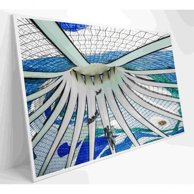 Quadro Catedral De Brasília Medidas 60x40 Cm Impressão Vidro Acrílico