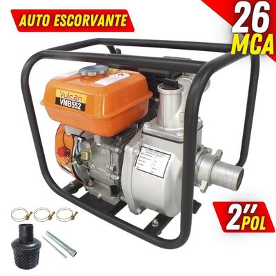 Bomba á Gasolina Vulcan 4t 5,5hp 2" 26mca Alta Vazão Vmb552