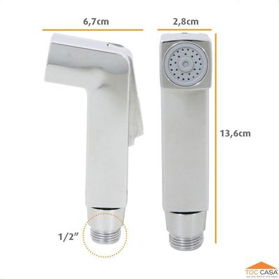 Gatilho Quadrado Para Ducha Higiênica Em Abs Cromado