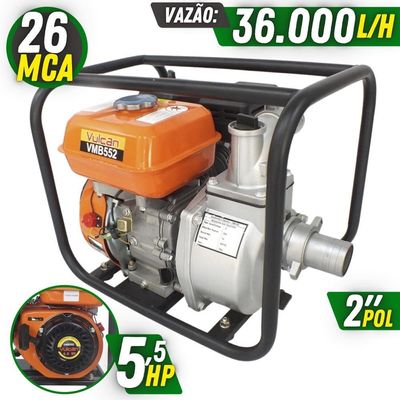 Motor Bomba á Gasolina Vulcan 4t 5,5hp 2pol 36.000 Litros-h