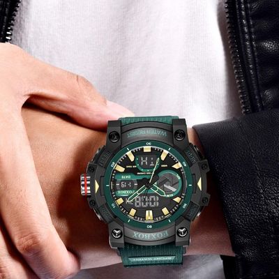 Relógio De Pulso Masculino Digital Led Esportivo Verde