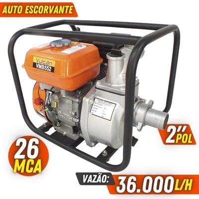 Motobomba D?água Gasolina Vulcan 4t 163cc Autoescorvante 2"