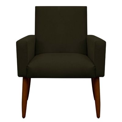 Kit 4 Poltronas Decorativa Sala E Quarto Nina Suede Herrero Cor:marrom