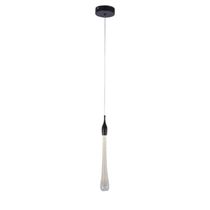 Lustre Pendente Gota Preto 3w 3000k Bivolt Domum