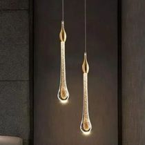 Lustre Pendente Gota Preto 3w 3000k Bivolt Domum