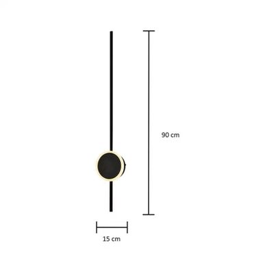 Arandela Led Katana Preto 3000k 24w - Havvy Iluminação