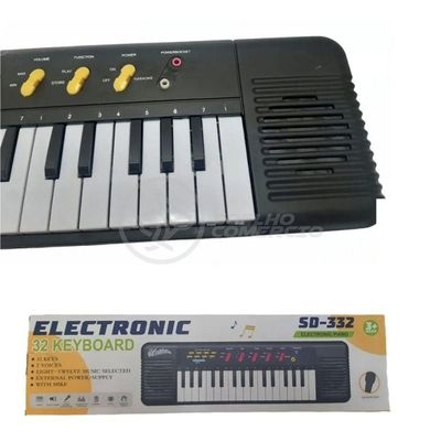Mini Teclado Infantil 32 Teclas Musical Karaokê E Microfone