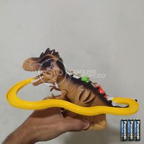 Brinquedo Pista Elevador Com Som E Luz Dinossauro Marrom