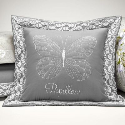 Edredom Queen Butterfly Micropercal 7 Peças Cinza
