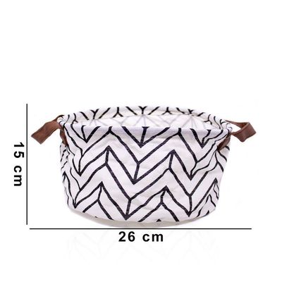 Cesta Multiuso Organizador Zigzag Branco 15x26x26 Cm