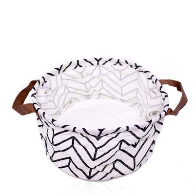 Cesta Multiuso Organizador Zigzag Branco 15x26x26 Cm