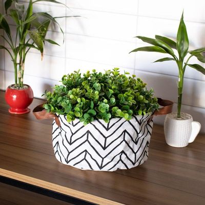 Cesta Multiuso Organizador Zigzag Branco 15x26x26 Cm