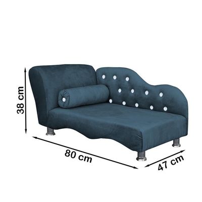 Cama Caminha Diva Pet Veludo Strass Azul Marinho Dvinn Azul Marinho