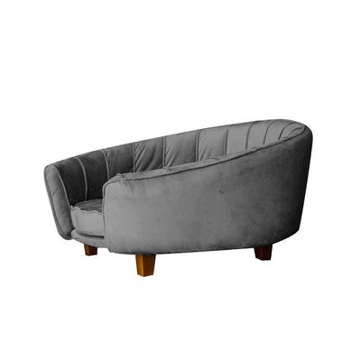 Poltrona Cama Caminha Pet Laddi Veludo Cinza Dvinn Cinza
