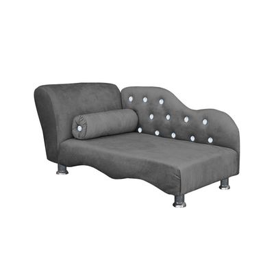 Cama Caminha Diva Pet Veludo Strass Cinza Dvinn Cinza