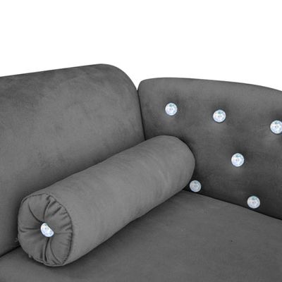 Cama Caminha Diva Pet Veludo Strass Cinza Dvinn Cinza