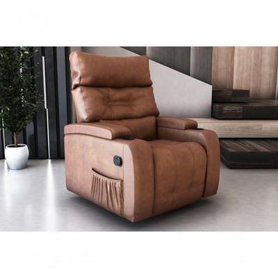 Poltrona Giratório Papai Reclinavel Mx66 Commander Sintetico Whisky Matrix