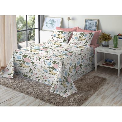 Jogo de Cama Casal 200 Fios Fiori - Ruth (7410-1)