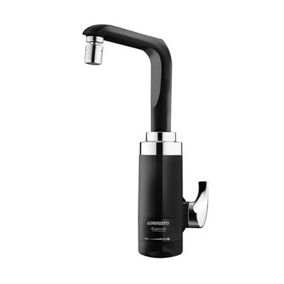 Torneira Elétrica Essence Parede Preta Com Cromado 5500W Lorenzetti 220V