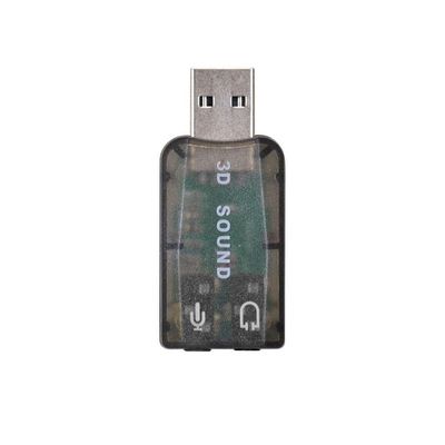 Adaptador Placa De Som Usb 5.1 Canais Virtual Ausb51