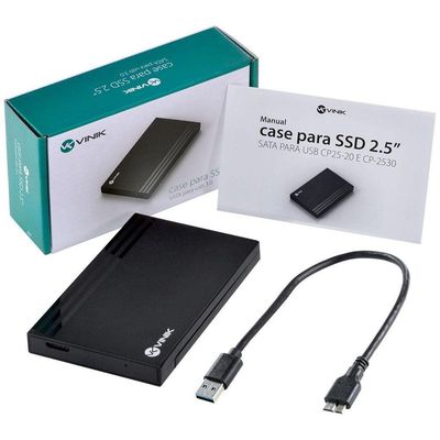 Case Externo Para Ssd 2.5" Plástico Usb 3.0 - Vinik Cp25-30