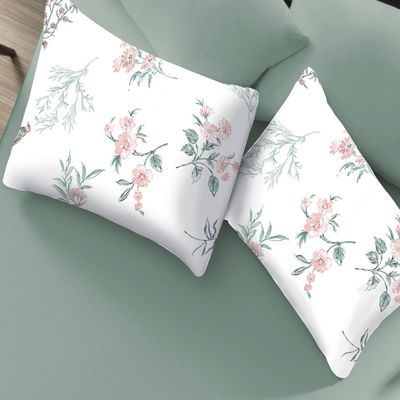 Jogo de Cama Casal Portallar Elegance Percal Misto 63/37 170 fios 70% Algodão 30% Poliéster Mabi 3 Peças Verde