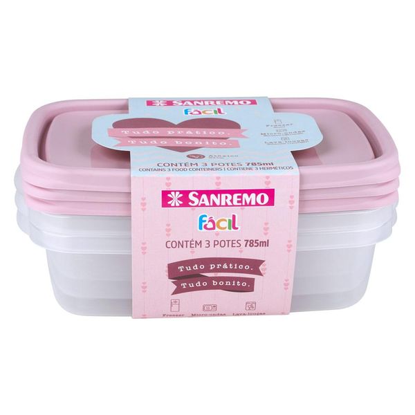 Conjunto 3 Potes 785ml Sanremo 165/7