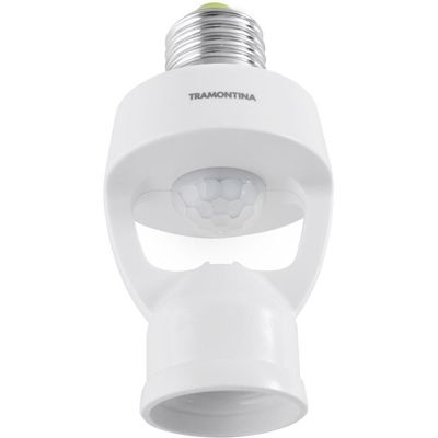 Sensor De Presença 360° Soquete E27 Tramontina Bivolt Com Fotocélula Branco