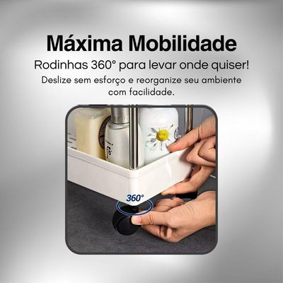 Estante Versátil 4 Andares De Prateleiras Com Rodízios