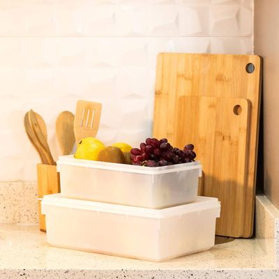 Kit 8 Caixas Organizadoras 11L Empilhável Hermética Plasvale Plástica Restaurante