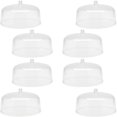Kit 8 Cúpulas para Prato de Bolo 30cm Padaria Tortas e Doces em Acrílico Natural Mesa Posta