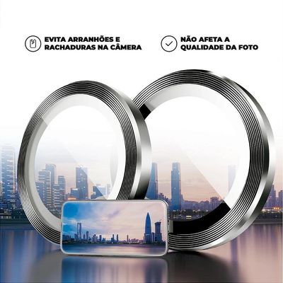 Protetor De Lente One Armor Para Iphone 16 Pro Max - Prata - Gshield