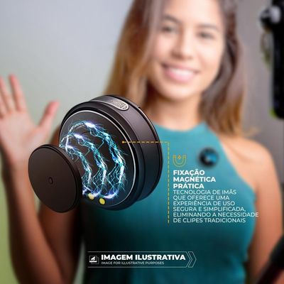 Lapela Magnética Sem Fio Com Redução De Ruído -armor-gshield