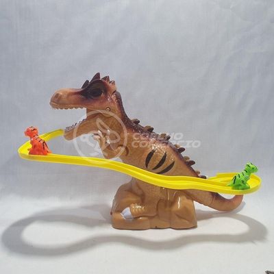 Brinquedo Pista Elevador Com Som E Luz Dinossauro Marrom