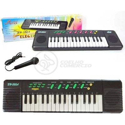 Mini Teclado Infantil 32 Teclas Musical Karaokê E Microfone