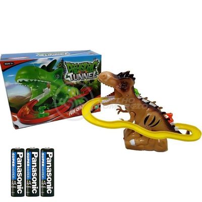 Brinquedo Pista Elevador Com Som E Luz Dinossauro Marrom