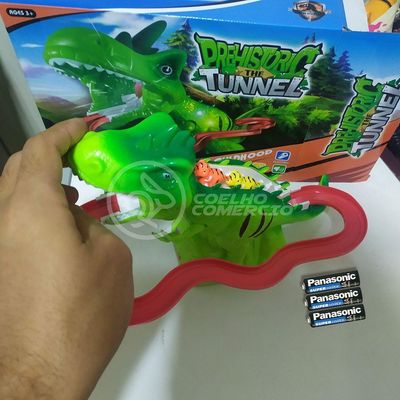 Brinquedo Pista Elevador Com Som E Luz Dinossauro Verde