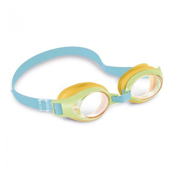Óculos De Natação Infantil Mergulho Junior Lente Policarbonato Intex Verde-laranja