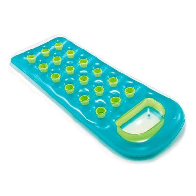 Colchão Bronzeador Inflável Copacabana Com Porta Copos Intex Verde